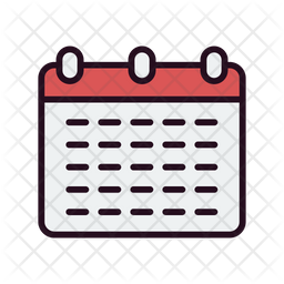 Business Calendar Icon - Download in Colored Outline Style