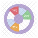 Diagramme circulaire d'affaires  Icône