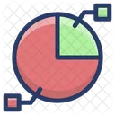 Diagramme circulaire d'affaires  Icône