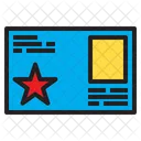 Star Businesscard Business Icon