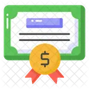 Business Certificate Degree Icon