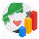 Business Chart Business Graph Global Data Analytics Icon