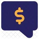 Business Chat Dollar Bubble Icon