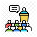 Business Conference Color Icon