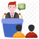 Speech Oration Public Speaker Icon