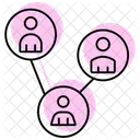 Business Connection Color Shadow Thinline Icon アイコン