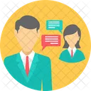 Business Conversation Chat Icon