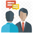 Business Conversation Meeting Communication Icon