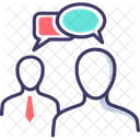 Business Conversation Bulb Idea Icon