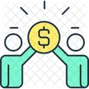 Business cooperation for profit increasing  Icon
