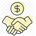 Business Cooperation Color Shadow Thinline Icon アイコン