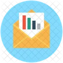 Open Envelope Graph Report Business Report Icon