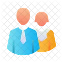 Business Couple Couple Coworker Icon
