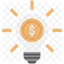 Dollar Creativity Bulb Business Bright Icon