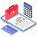 Business Data Online Analytics Business Calculation Icon