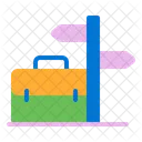 Travel Signpost Suitcase Icon