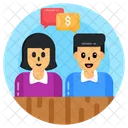 Business Chat Business Discussion Financial Chat Icon