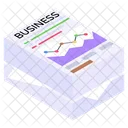 Analytics Papers Business Documents Business Reports Icon
