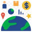 Factor Cost Process Business Strategy Business Elements Globalization Icon