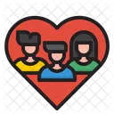 Business Family Heart Man Icon
