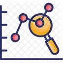 Business Forecasting Line Graph Analysis Market Research Icon