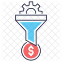 Business Funnel Dollar Filtration Money Filtration Icon