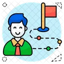 Destination Flag Flagpole Icon
