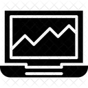Business Graph Laptop Line Graph Icon