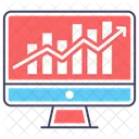 Business Graph Growth Chart Online Analytics Icon