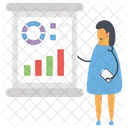 Business Graphical Presentation  Icon