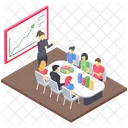 Business Graphical Presentation  Icon