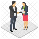 Business Greeting Shaking Hands Sealing Deal Icon