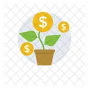 Business Growth Investment Dollar Plant Icon