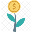 Business Growth Investment Dollar Plant Icon