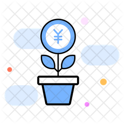 Business Growth Icon - Download in Colored Outline Style