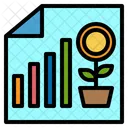 File Graph Growth Graph Icon