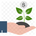 Business Growth Dollar Plant Financial Growth Icon