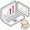 Financial Graph Cash Analysis Business Analytics Icon