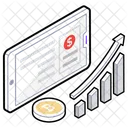 Financial Graph Cash Analysis Business Analytics Icon