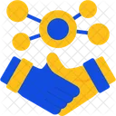 Business Handshake For Networking Introduction Connection Icon
