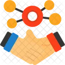 Business handshake for networking  Icon