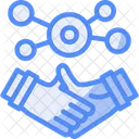 Business Handshake For Networking Introduction Connection 아이콘