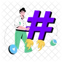 Business Trending Media Marketing Business Hashtag Icon