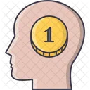 Head Brain Coin Icon