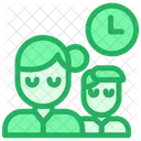 Working Hour Employee Clock Icon