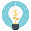 Dollar Bulb Business Icon