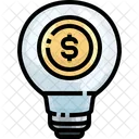 Light Bulbs Business Idea Finance Idea Icon