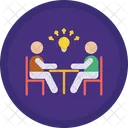 Share Ideas Business Meeting Discuss Topic Icon