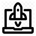 Business Launch Start Up Rocket Icon