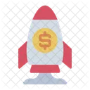 Business Launch Startup Rocket Icon